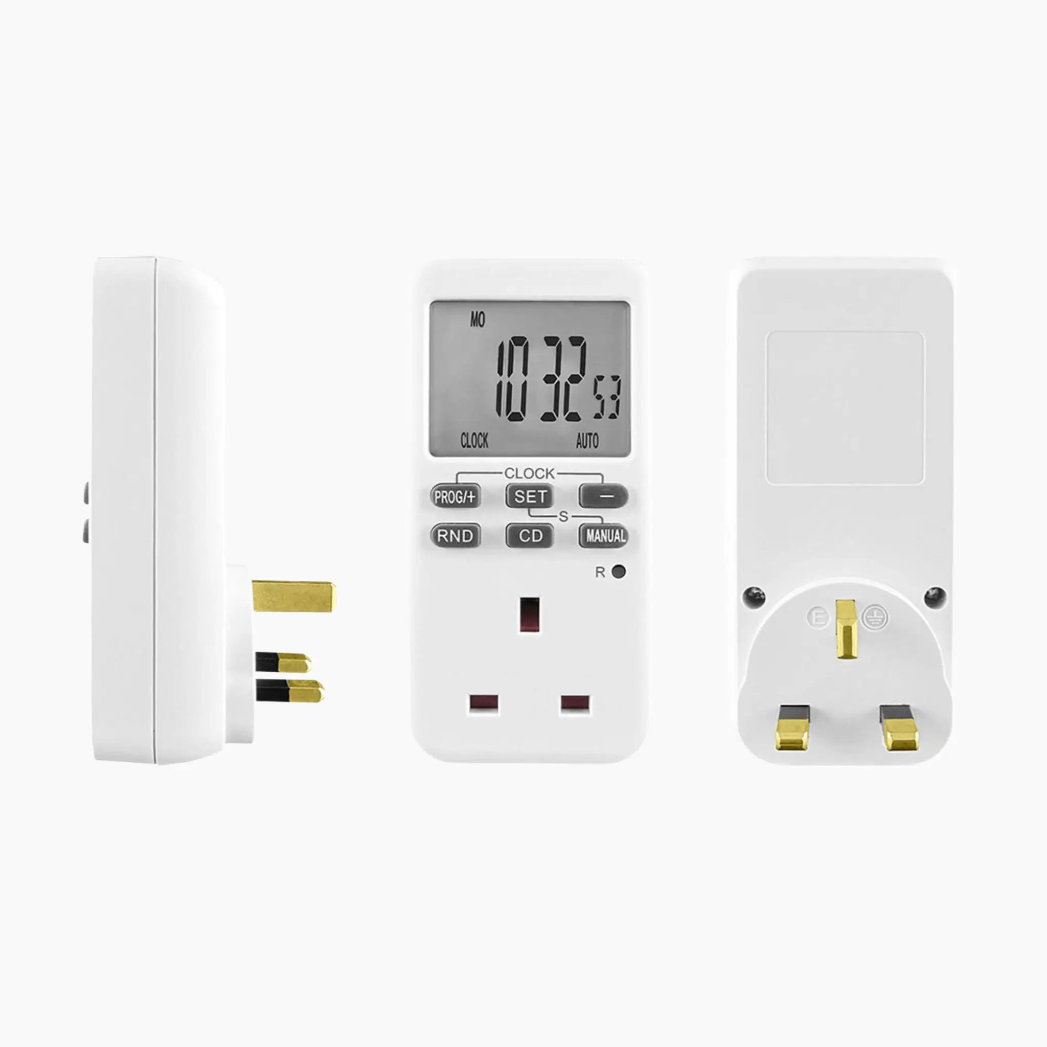 UNI-COM electronic timer front side and back views