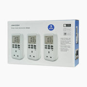UNI-COM easy read electronic timers – 3 pack retail box