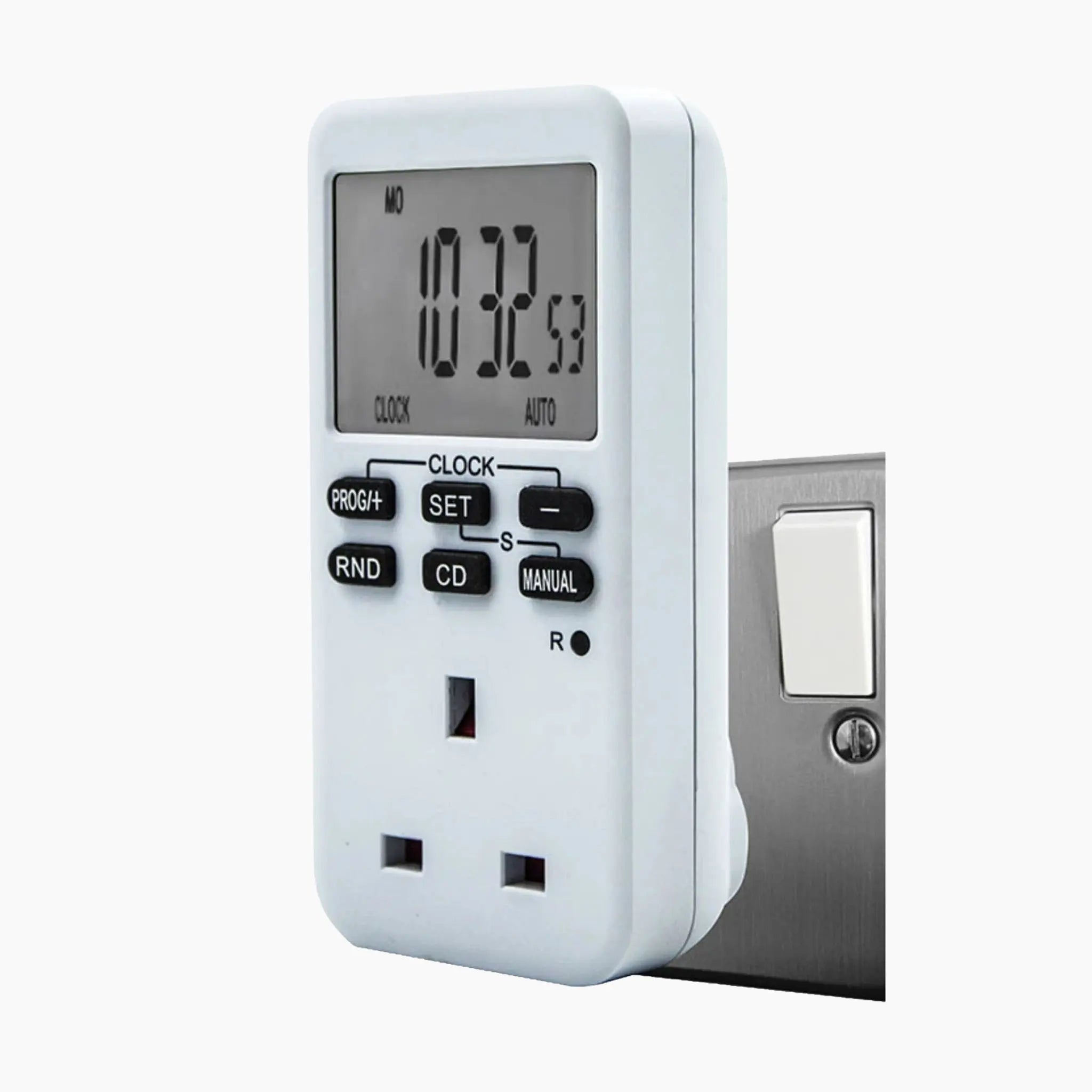 UNI-COM electronic timer plugged into wall socket