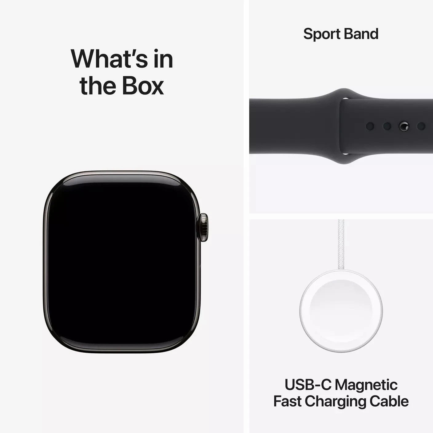 Apple Watch Series 10 GPS + Cellular 46mm Slate Titanium Black Sport Band