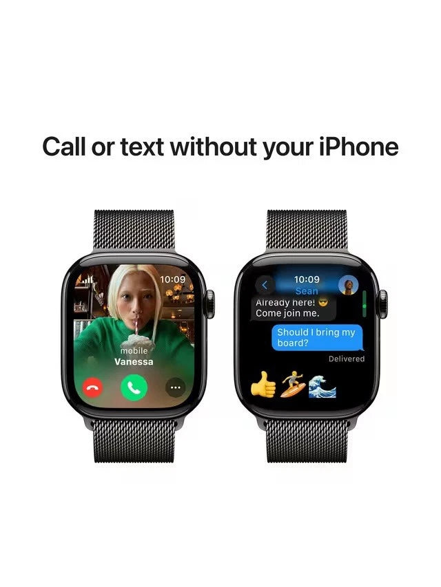 Apple Watch Series 10 42mm Natural Titanium GPS + Cellular Milanese Loop