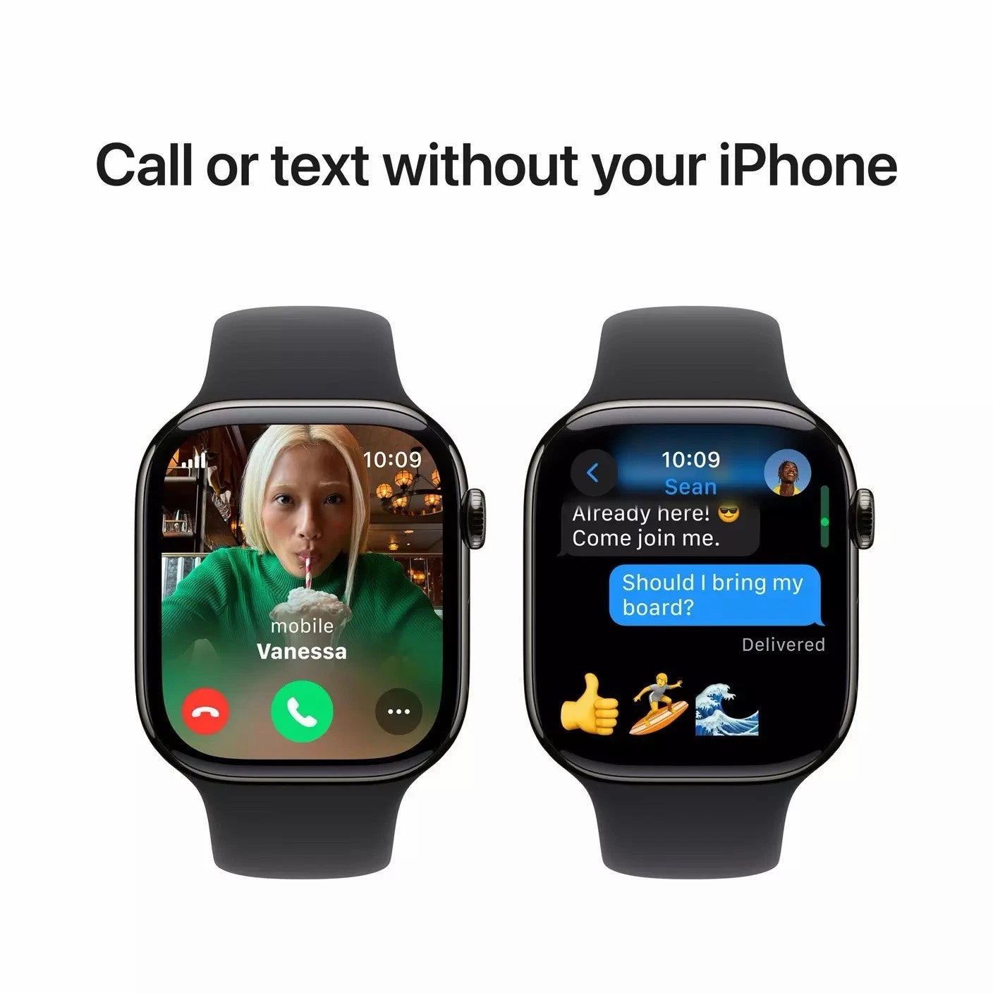 Apple Watch Series 10 GPS + Cellular 46mm Slate Titanium Black Sport Band
