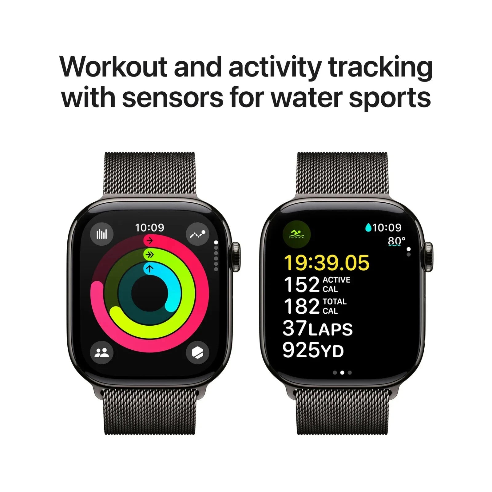 Apple Watch Series 10 42mm Natural Titanium GPS + Cellular Milanese Loop