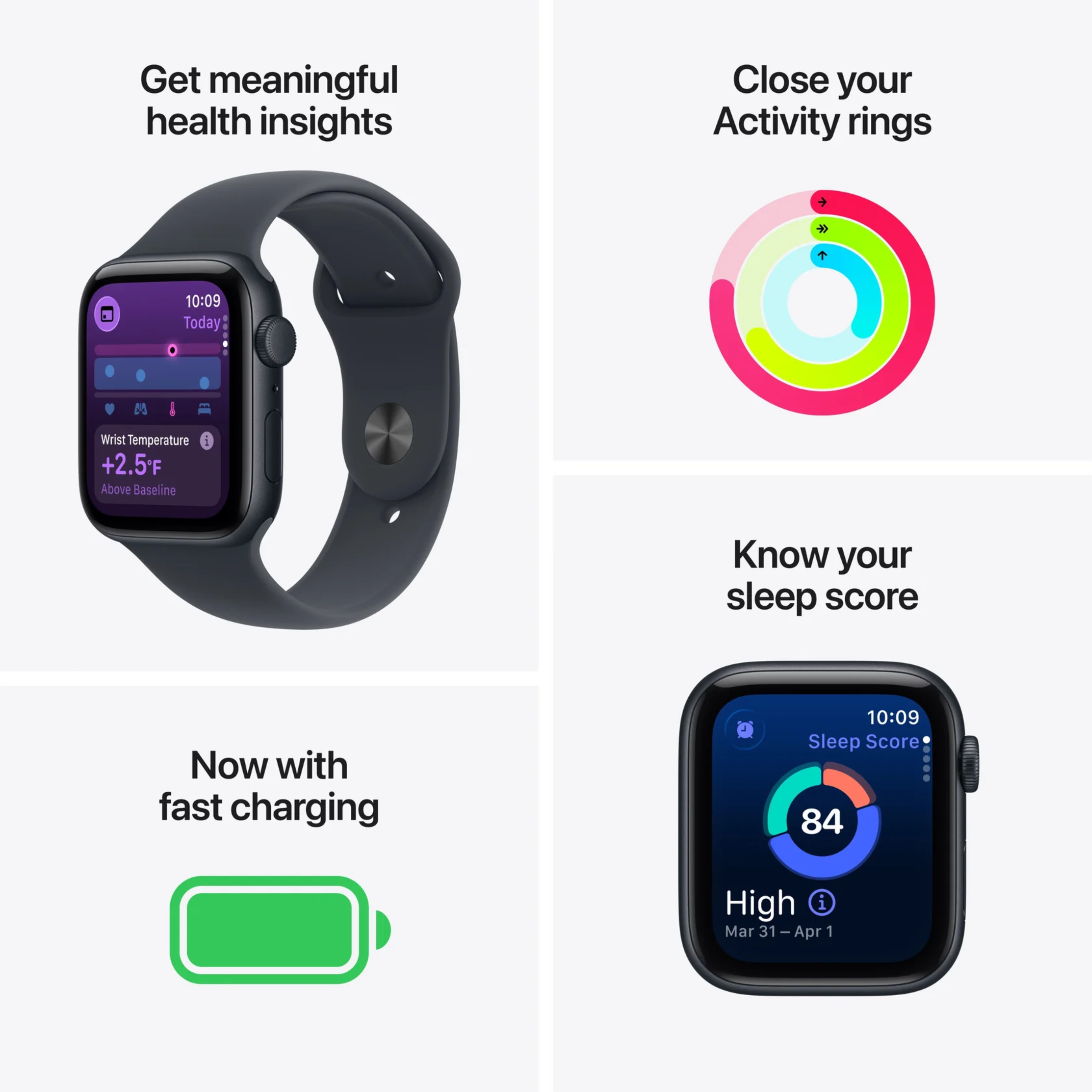 Apple Watch SE 3 44mm – Midnight (GPS, M/L)