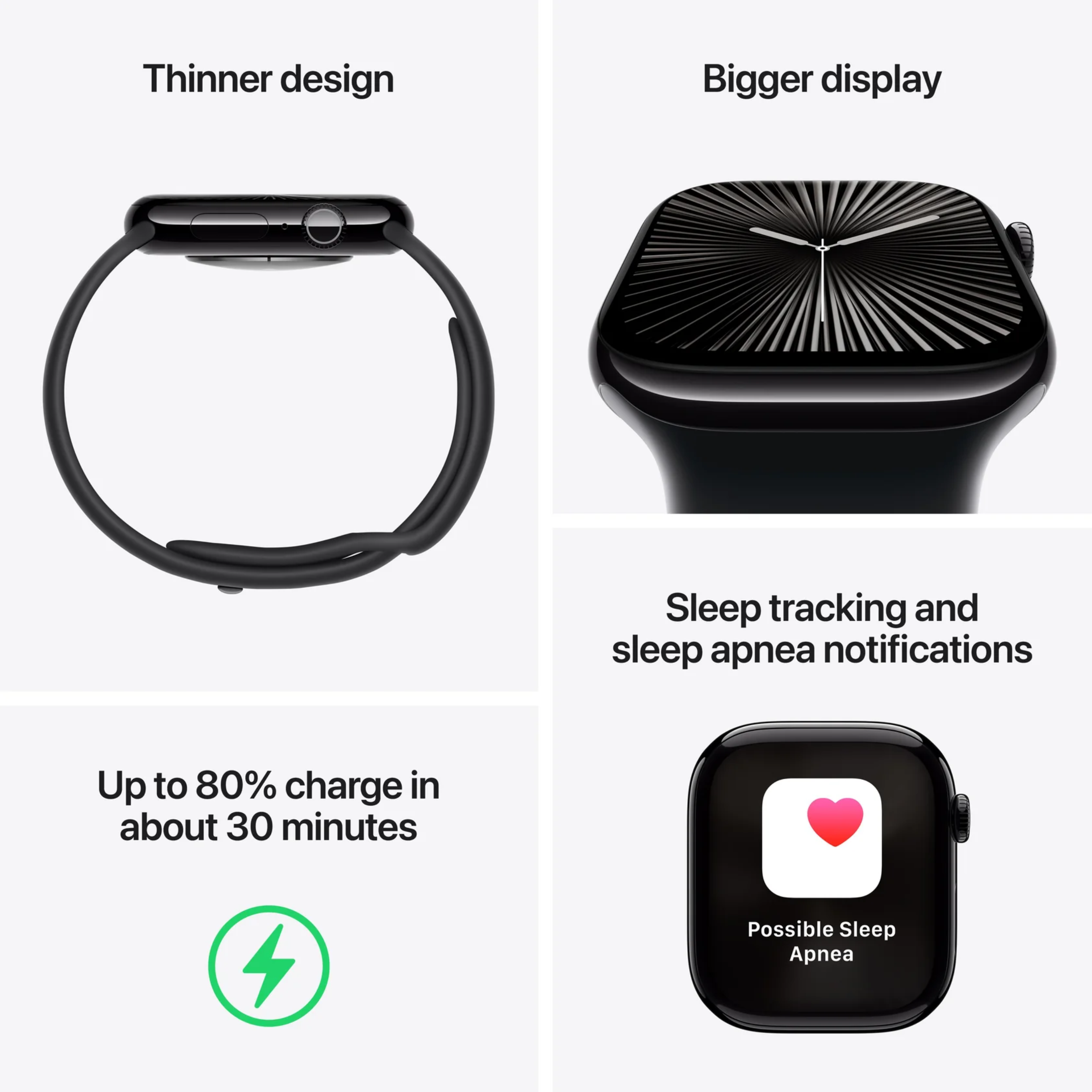 Apple Watch Series 10 46mm – Silver Aluminium (Denim Sport Band M/L)